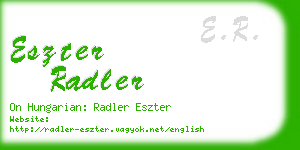 eszter radler business card